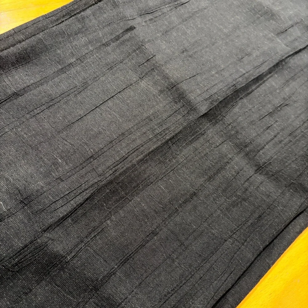 Jones Womens Black Wide Leg Textured Pull On Pants M High Rise Flowy Lightweight - Picture 4 of 9